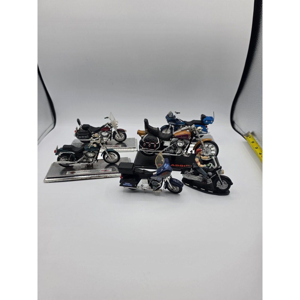 Harley-Davidson Maisto Die-cast Motorcycle Collection Lot of 6 Police Biker